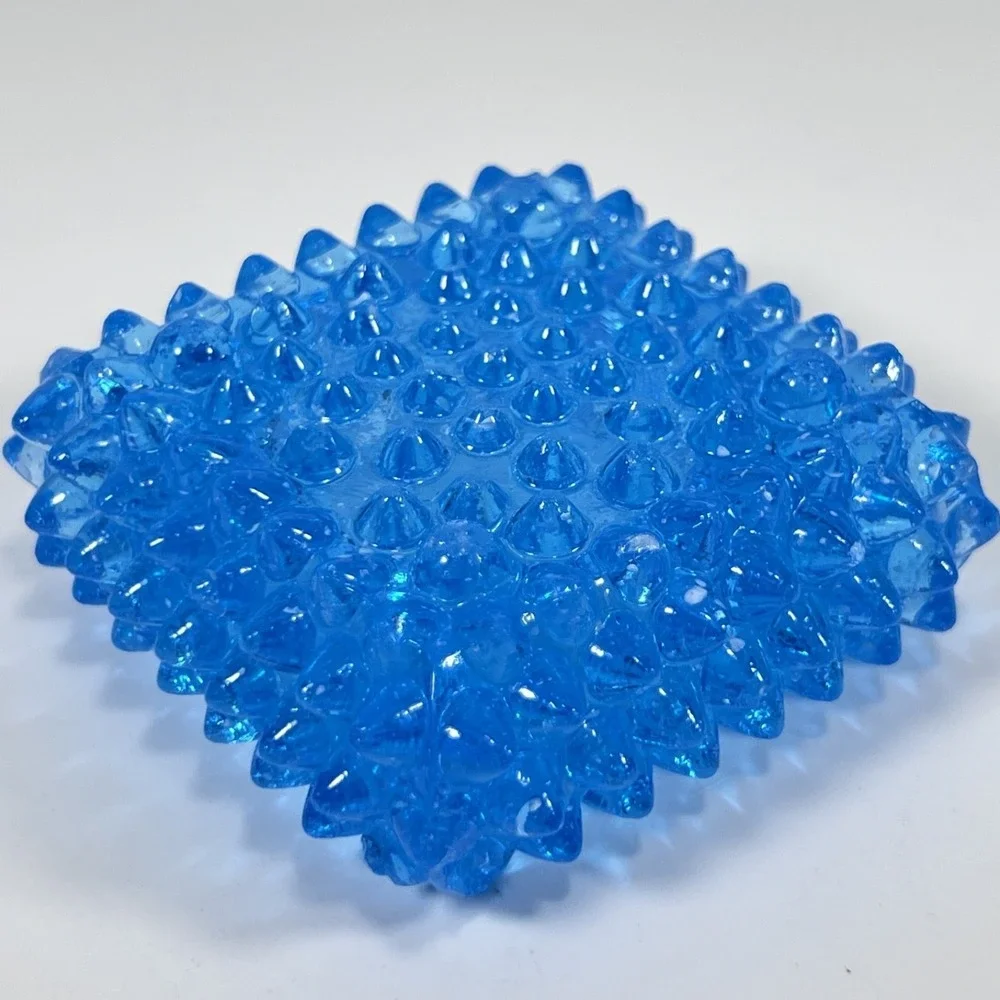 VTG Fenton Square Spiked Hobnail Tea Light Candle‎ Holder Salt Cellar Lot Of 3